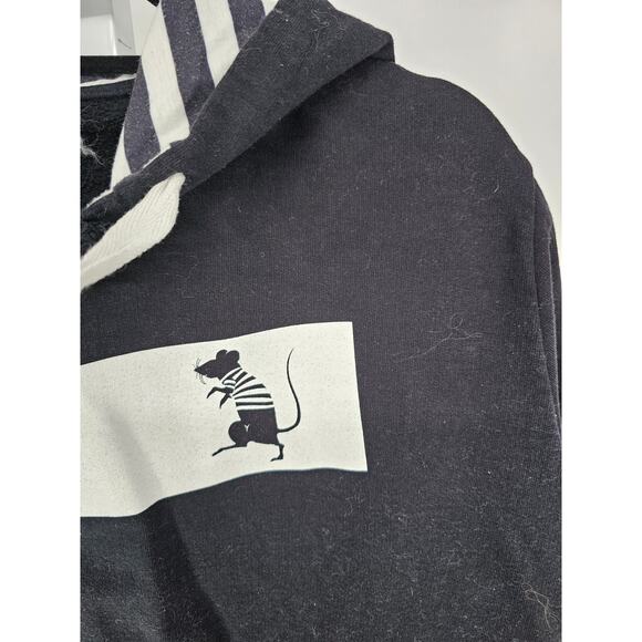 Frederik the Prison Castle Rat Womens Sz XL Pullover Hoodie Black White RARE - Picture 2 of 5